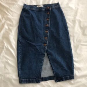 Madewell Denim Midi Skirt
